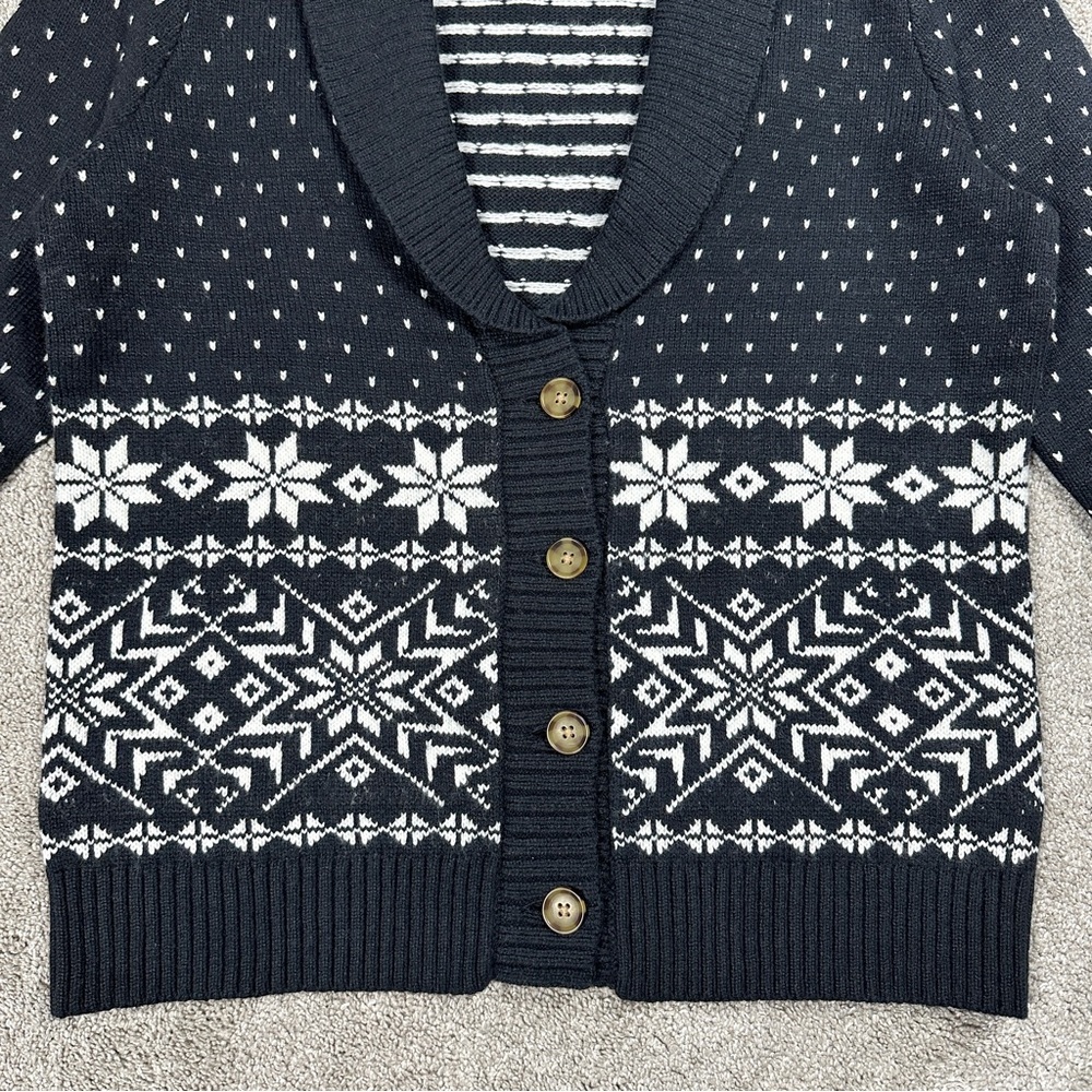 Lands’ End Women’s Wool Blend Cozy Lofty Jacquard… - image 6